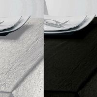 Nappe 270x180cm 100%polyester 75gsm Froissee Noir Et Blanc